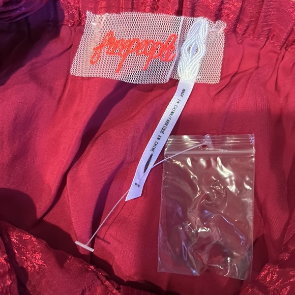 NWT FREE PEOPLE cha cha silky maroon maxi dress size medium - Picture 8 of 15